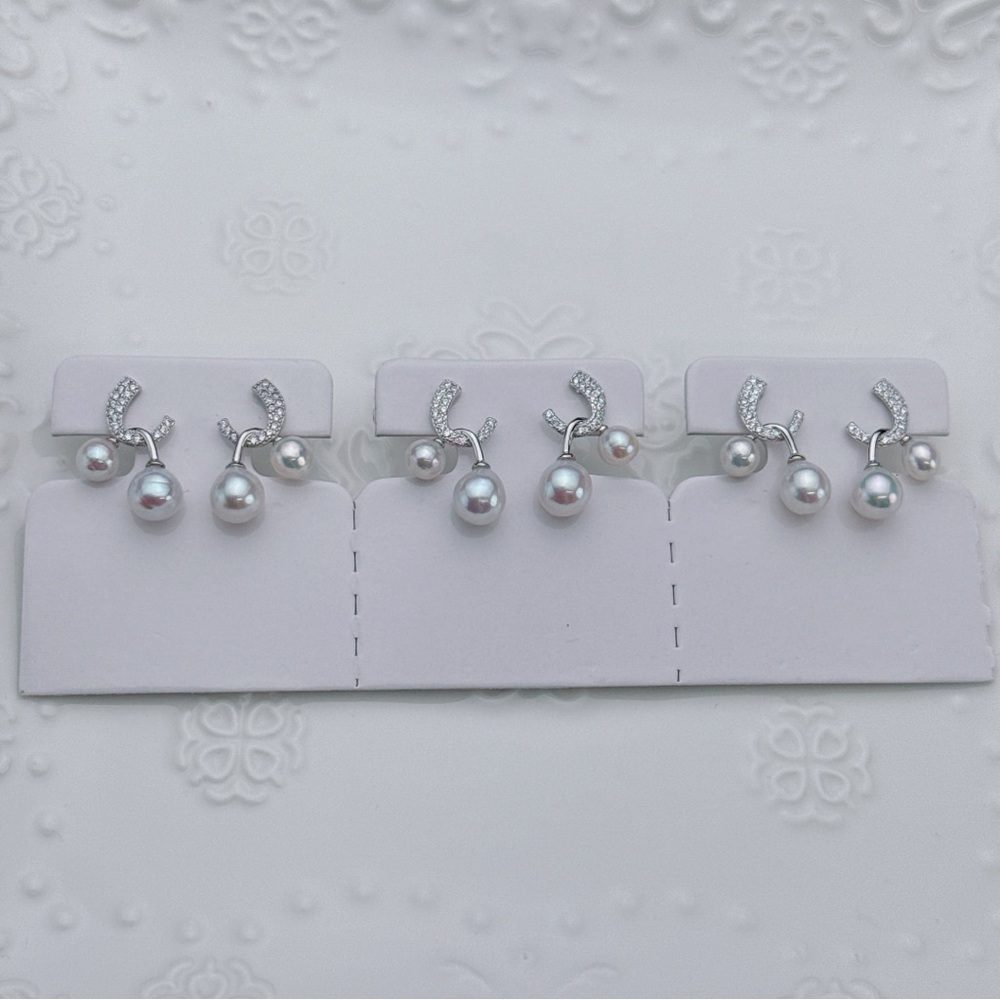 E73 S925 Freshwater Baroque  Pearl Earrings
